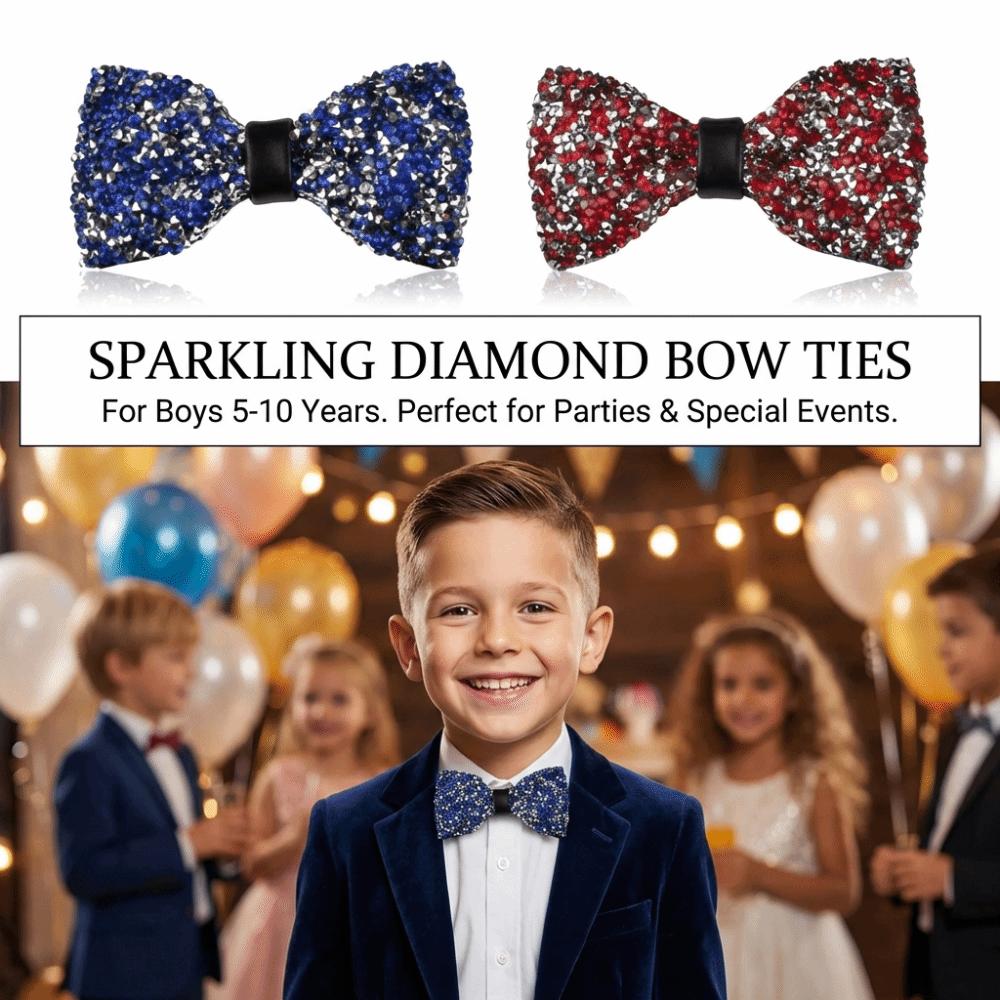 Corbata de cuello ajustable Lazo brillante Corbata de cristal con purpurina formal Ocasión de banquete
