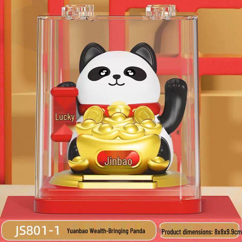 Ornamento Panda Oscillante Alimentato a Energia Solare per Scrivania o Auto