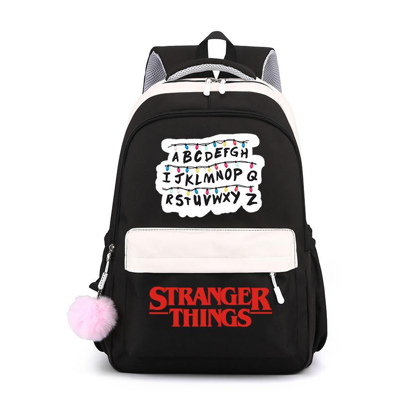 Kids Boys Girls Stranger Things Printed Backpack Student School Waterproof Big Bag