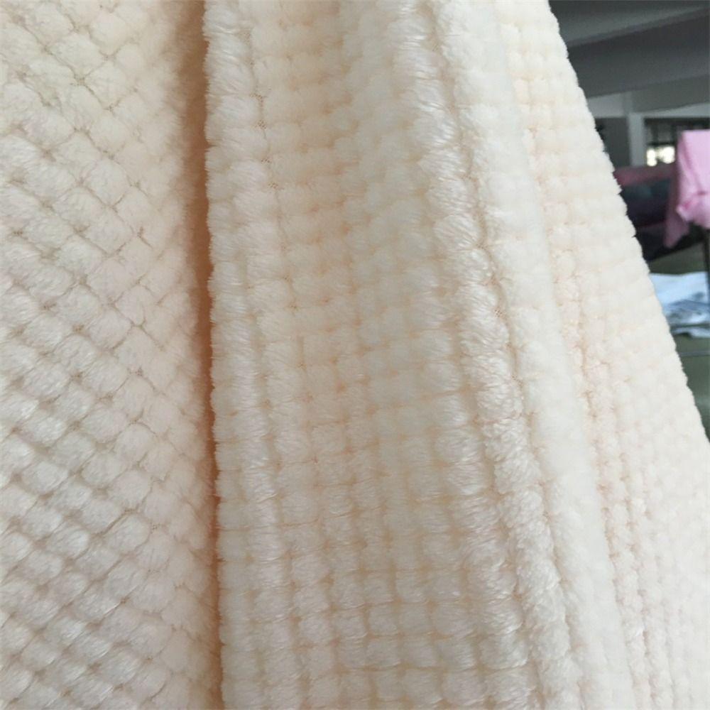 New Double Sided Warm Blanket Warm Breathable Throw Blanket Ultra Soft Solid Color Striped Blankets