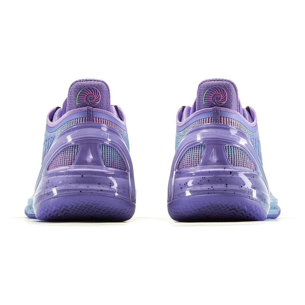 Li Ning Liren 4 V2 Cushioning Slip Resistant Lightweight Rebound Low Top Performance Basketball Shoes Men's Blue Purple ABAU037-9