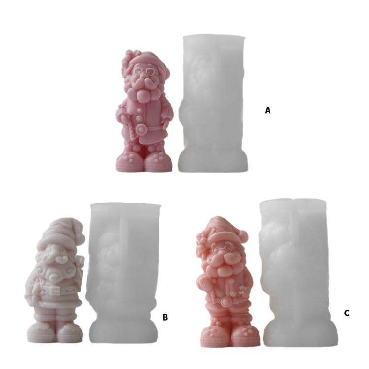 Einfach zu entformende Kerzenform Nikolaus-förmige Aromatherapie-Form Handgemachte Seifenform Gips Feiertagsdekoration Zubehör