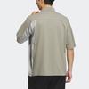Adidas Tech Polo Shirt Letter Pattern Print Color Block Outdoor Quick Dry Sports Short Sleeve Polo Men Polo Shirts Pebble-Grey IC4420