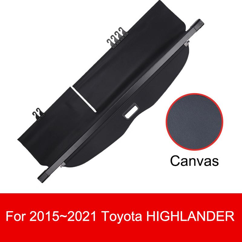 Car Trunk Cargo Cover for Toyota HIGHLANDER RAV4 2020 - 2024 2025 Retractable Rear Trunk Security Cover Shielding Shade Black