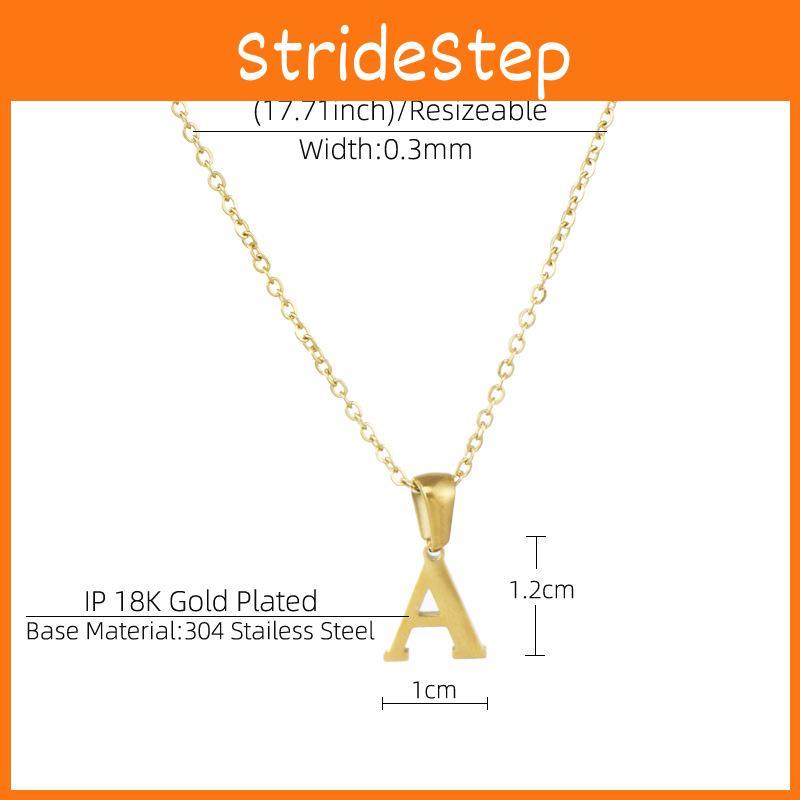Stylish Stainless Steel Mini Alphabet Necklace For Women Trendy Electroplated Letter Pendant Necklace