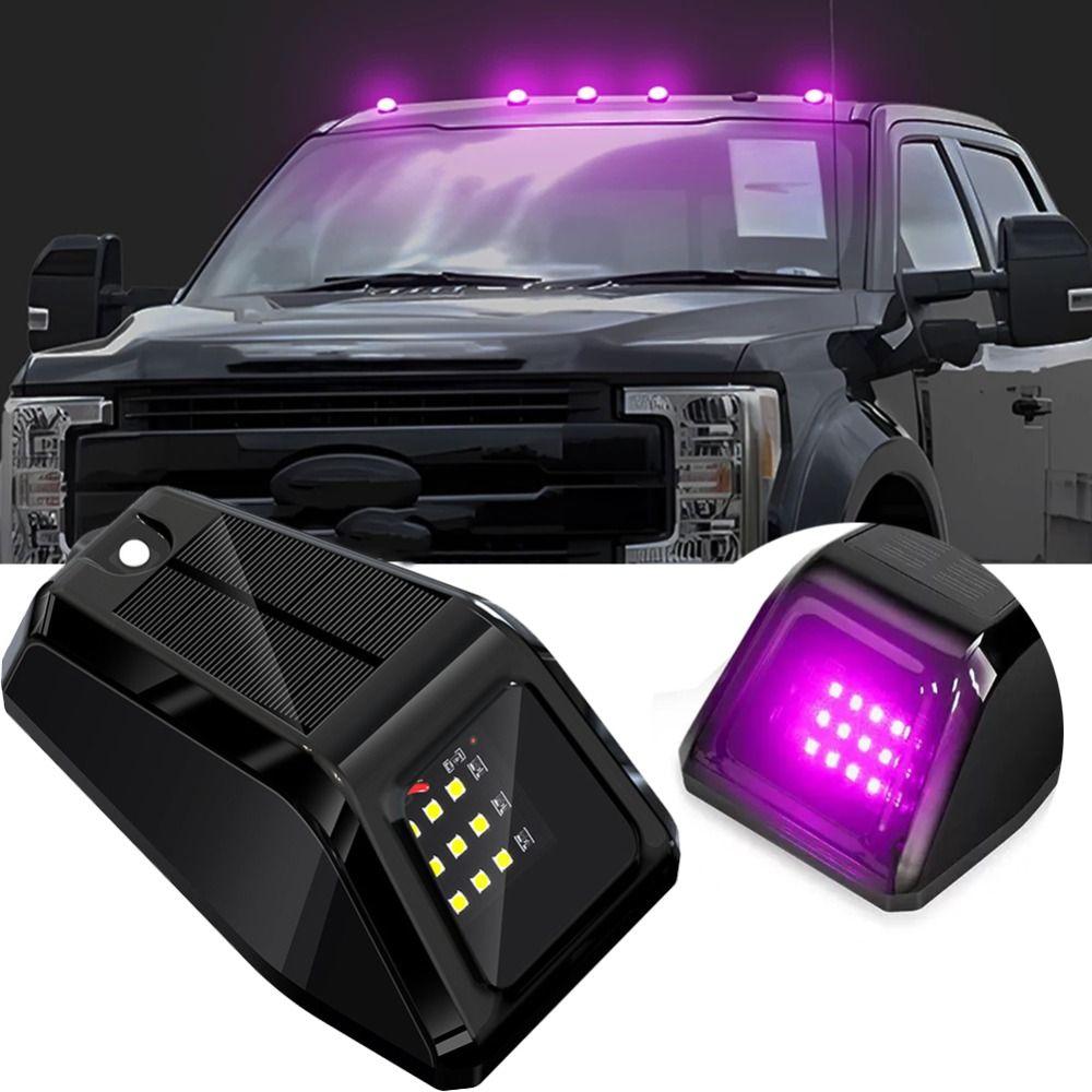 Reusable Solar Powered Cab Lights Wear Resist Truck Pickup Warning Lamp Flashing Signal Lamp SUV