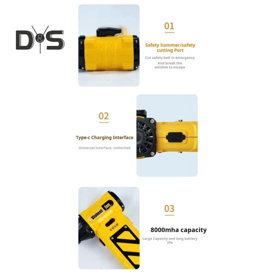 Elektryczny wentylator chłodzący do odkurzacza, mocny silnik bezszczotkowy, zmienna regulacja prędkości, kompaktowa konstrukcja, przenośny wentylator ręczny