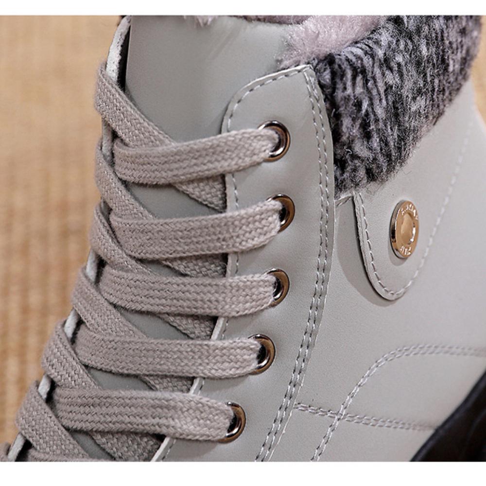 Velvet Martin Boots for Girls Winter High Top Warm Cotton Shoes Snow Boots