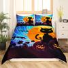 Rainbow Cat Butterfly Duvet Cover Three-Piece Set Watercolor Galaxy Outer Space Bedding Set With Pillowcase