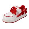 2025 Winter New Arrivals: Girls' Versatile Red Casual Sports Shoes for Middle and Big Kids