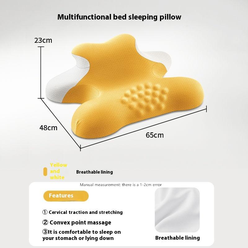 Multifunctional Memory Foam Bed Prone Pillow for Prone Sleepers And Mobile Phone Stand for Playing Comfortably