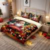 3pcs Merry Christmas Santa Claus Printed Chipless Bedding Set Soft Dormitory Bedroom Multiple Sizes Machine Washable