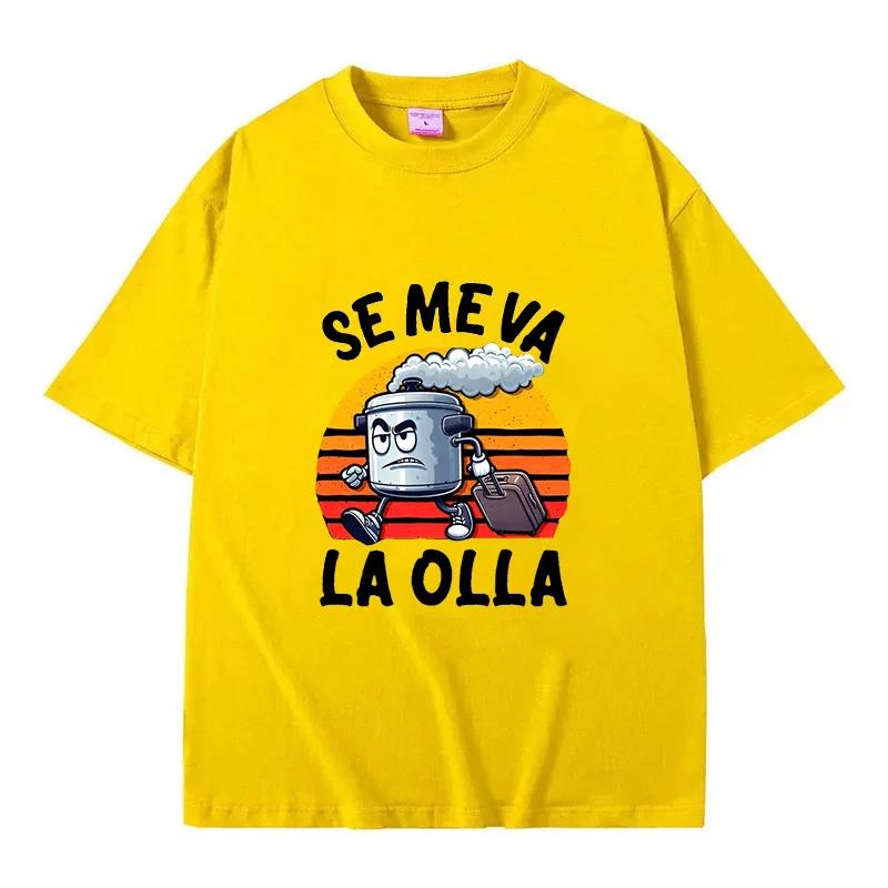 Men Women 100 Cotton Soft Unisex Casual Tops Mens Tee Se Me Va La Pinza TShirt Funny Spanish Jokes Y2k Vintage Tshirt For L