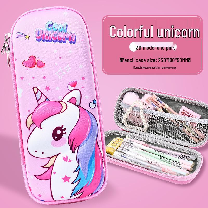 Korean Style 3D Cartoon EVA Pencil Case for Elementary Students - Large Capacity for Boys & Girls