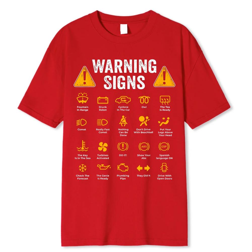 Fun Driving Warning Signs 101 Auto Mechanic Gift Driver T-Shirt Oversized Casual T-Shirt Cotton Men'S Top T-Shirt Clothing