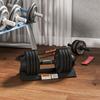 Adjustable Dumbbells Set, 4-in-1 Weights Set with Storage Tray, Non-Slip Handle, 6kg, 11kg, 16kg, 20kg