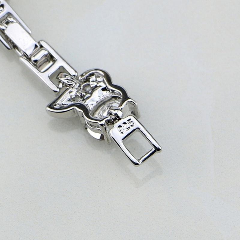 Casual Mystic Sky Blue Cubic Zirconia White Cubic Zirconia Charm Bracelets For Women Fashion Bracelet