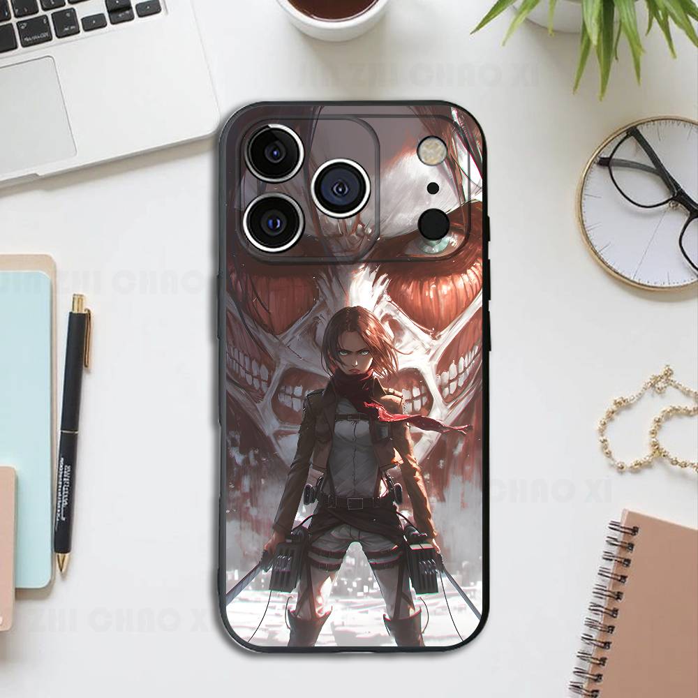 Eren M-Mikasa Armin Levi Silicone Soft Phone Case For IPhone17 16 15 14 13 12 11 Pro Max Plus X XR SE Cover