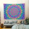 Psychedelic Mandala Tapestry, Colorful Trippy Boho Print Wall Hanging for Bedroom Dorm Living Room Decor