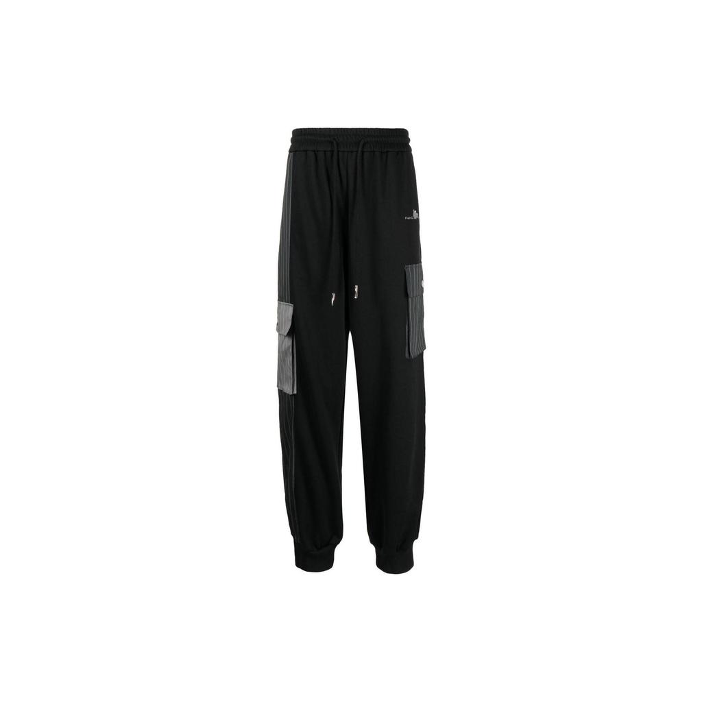 Feng Chen Wang Cargo Panelled Trousers FMS15TR11BLACK