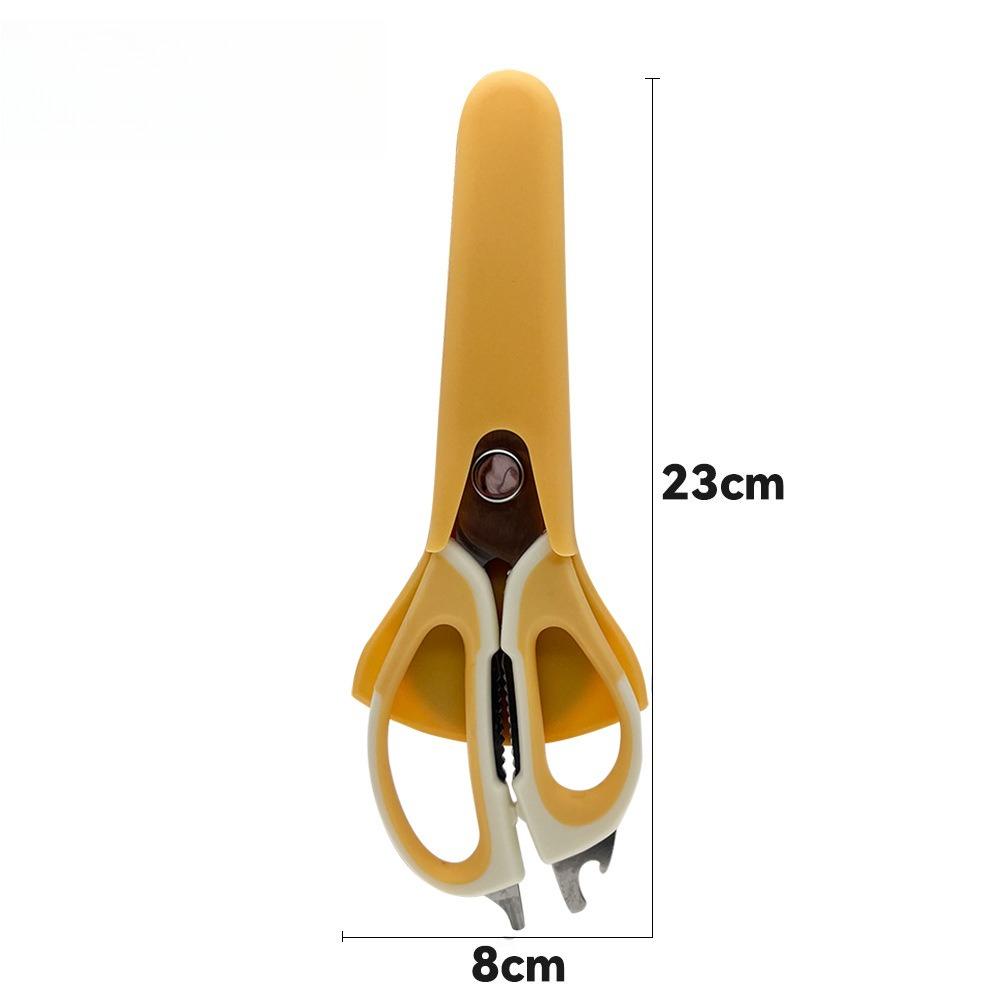 Multifunctional Kitchen Scissors with Magnetic Holder - Detachable Stainless Steel Food Scissors, Ergonomic Handles