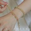 Natural Hetian Jade Bracelet Women Delicate Floral Design Minimalist Boho Style Adjustable Length 13.5-18cm