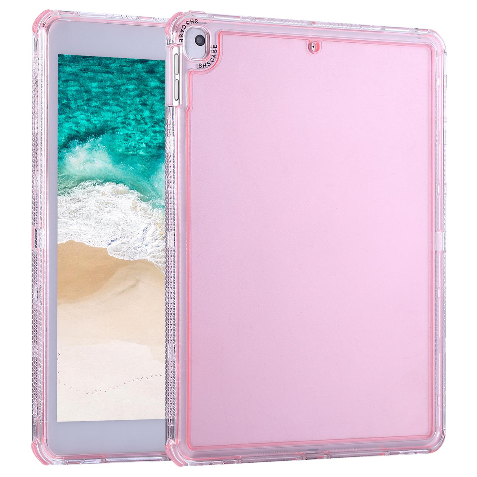 

Clear Case for iPad 10.2 (2021)/(2020)/(2019)/Air 10.5 inch (2019) 3 in 1 PC+TPU Shockproof Tablet Cover Pink