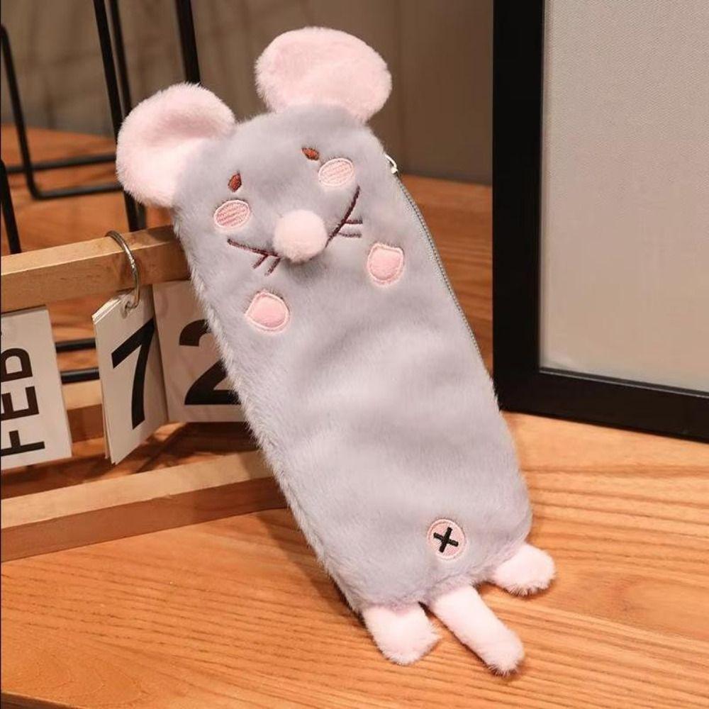 Soft-Touch Blumenast Ratte Federmäppchen Tragbare Schreibwaren Tasche Bürobedarf