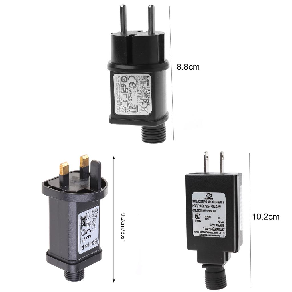 4.5V LED Transformer LED Controller Class 2 Power Supply Waterproof Low Voltage Transformer US Plug for Christmas Light