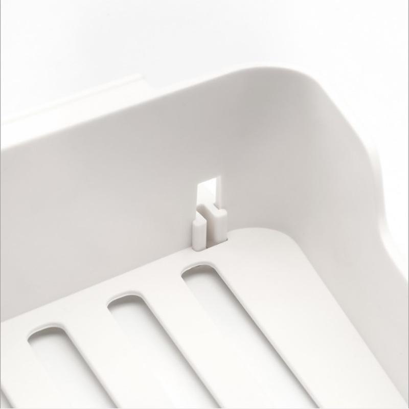 Non Punching Bathroom Storage Rack, Draining Soap Box, Multifunctional Kitchen Rack, Storage and Seamless Installation