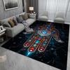 Hamsa Hand Carpet Mat Rug Evil Eye Mandala Pattern Colorful Gemstone Bohemian Home Decoration Living Room Bedroom Floor Mat