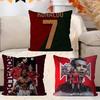 C-Cristiano R-Ronaldo Ahornblatt Design Kissenbezug Fröhliche Herbsternte Dekor Feiertagsdekorati Kissenbezug