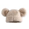 Furry Cartoon Bear Hat with Lovely Ear for Outdoor Sports Furry Hat with Ear Oversized Headgear Hat for Winter