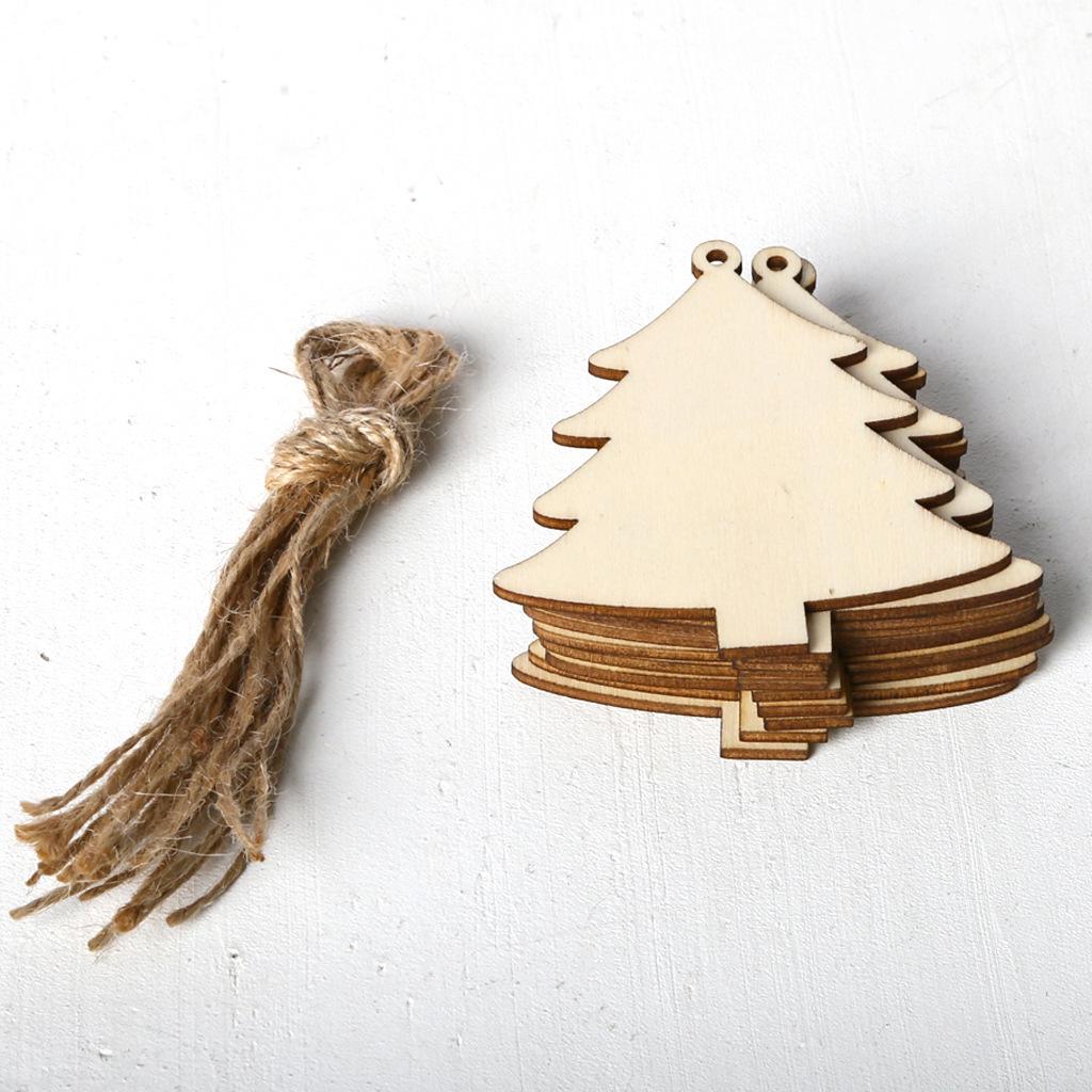Rustikaler Holz-Weihnachtsbaum-Anhänger DIY Dekorationszubehör