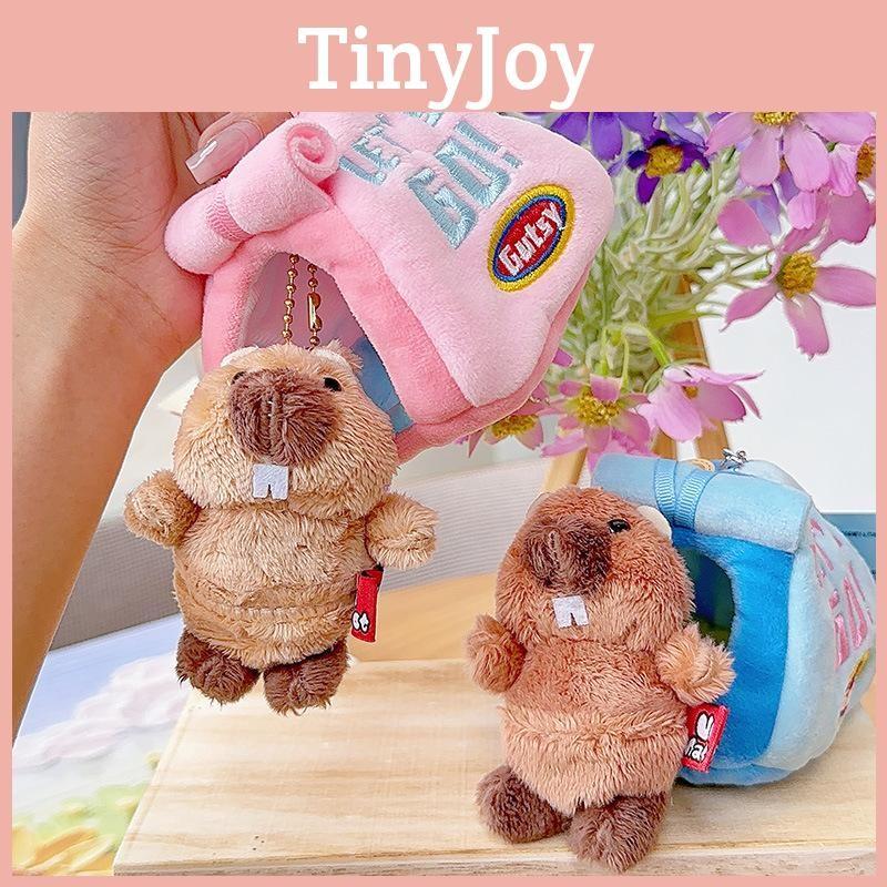 Keychain Marmot Plush Toy Stuffed Doll Backpack Pendant Decoration Kids Gift