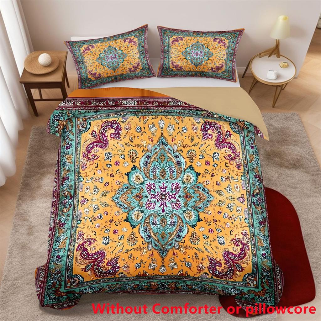 Bohemian Print Bedding, Spring And Autumn Thickened And Sanded Three-Piece Set