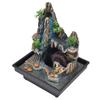 Resin Desktop Fountain Indoor Waterfall Fountain Desktop Rockery Ornament with Atomizer for Home