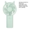 Handheld Fan Cartoon Cat Ear Design Adjustable Wind Speeds Battery Operated Pocket Fan Quiet Low-Noise Motor Cooling