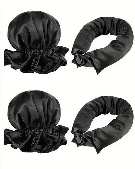 TikTok Heatless Curling Rod & Cap Set for Effortless Large Waves While Sleeping