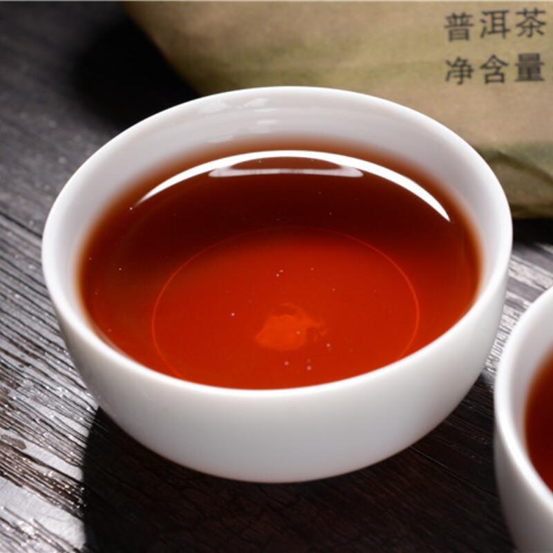 Premium 357g Yunnan Organic Pu Erh Ripe Tea Cake Dark Big Leaf