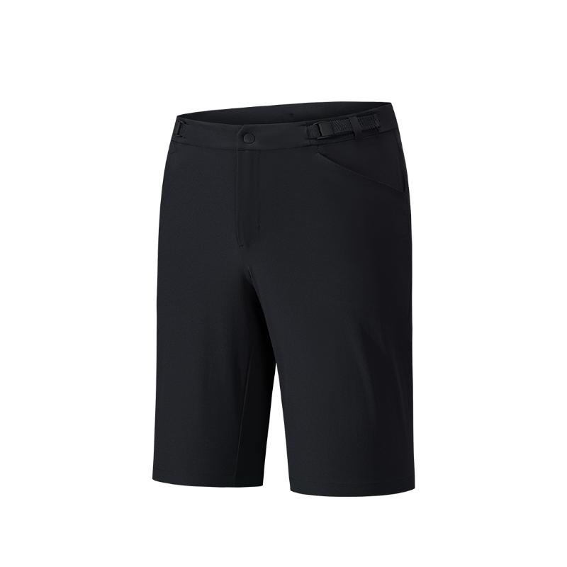 

Anta Champion Серия для путешествий Удобные Простые Универсальные Однотонные Шорты-бермуды с молнией средней посадки Повседневные мужские шорты Базовый черный 152530516-3 L