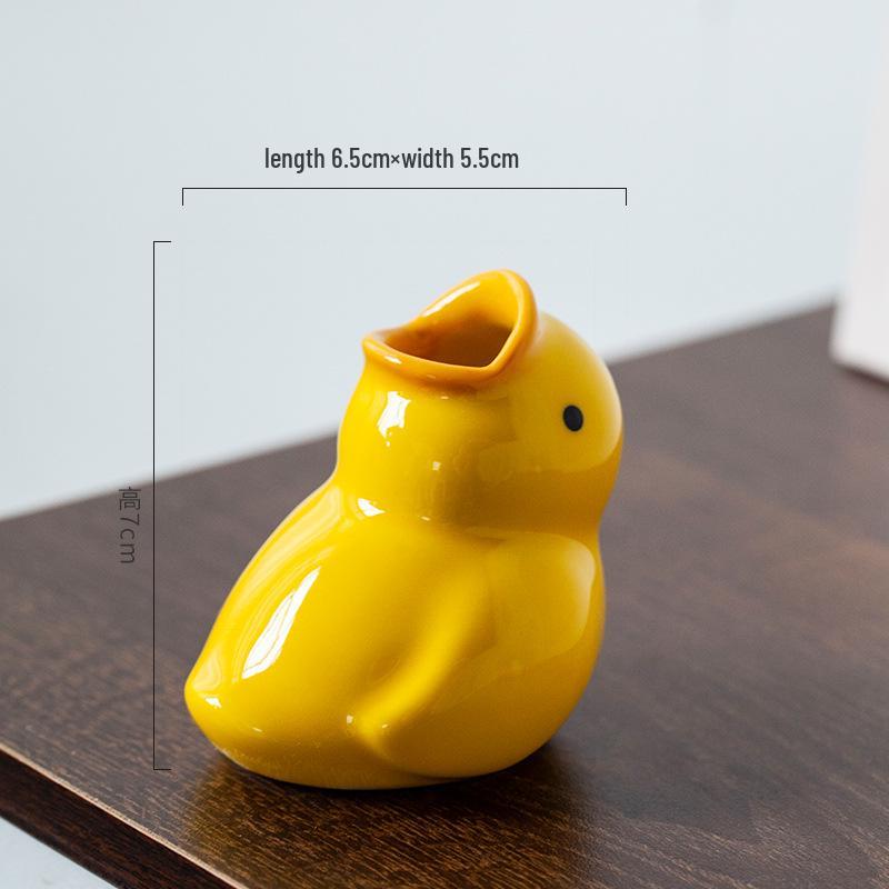 Cute Cartoon Duck Ceramic Soap Dish & Toothbrush Holder for Bathroom
