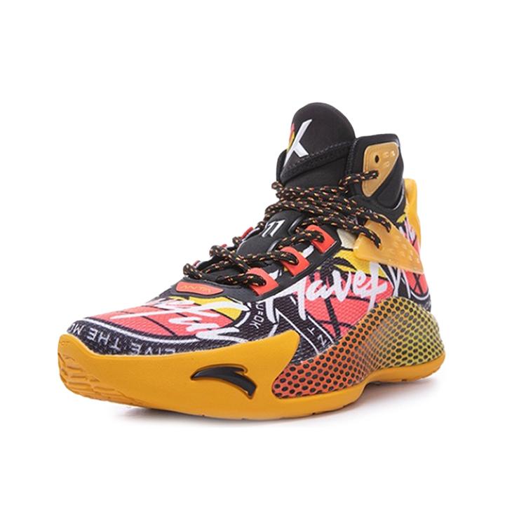 New Anta KT5 Anti-Slip Wear-Resistant High-Top Basketball Shoes Yellow 112031101-3
