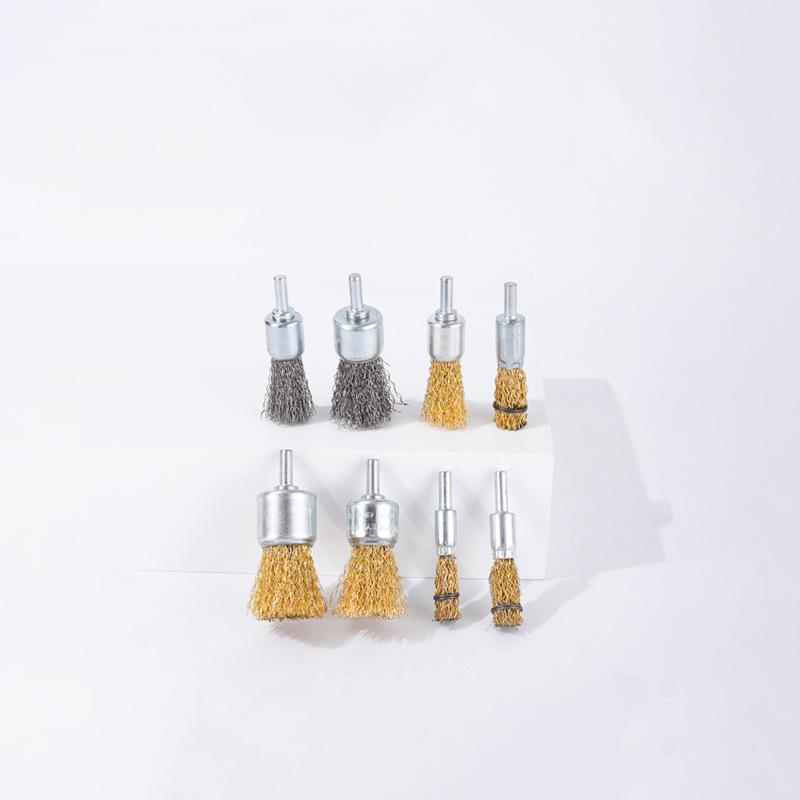 T-shaped Wire Brush: Metal Rust Removal and Polishing Tool with Round Handle