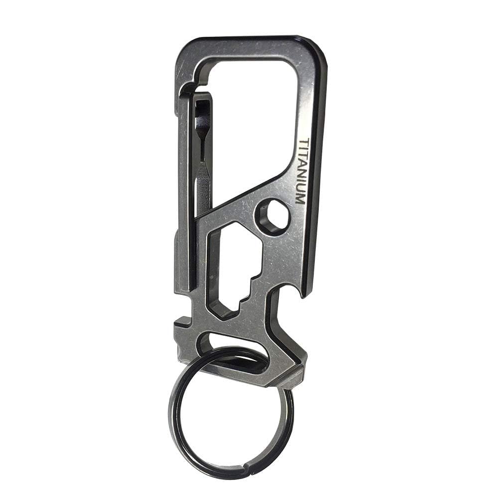 Titanium Alloy EDC Metal Bottle Bicycle Spoke Gift for Home and Outdoors Keychain, Tool, Multi-Tool, Fittings, Anti-Loss, Opener, Wrench,