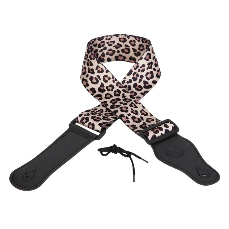 Verstellbare Gitarrengurte mit Lederenden E-Gitarren Akustikgitarren Bassgurt Verdickter Schultergurt Einfach zu bedienen