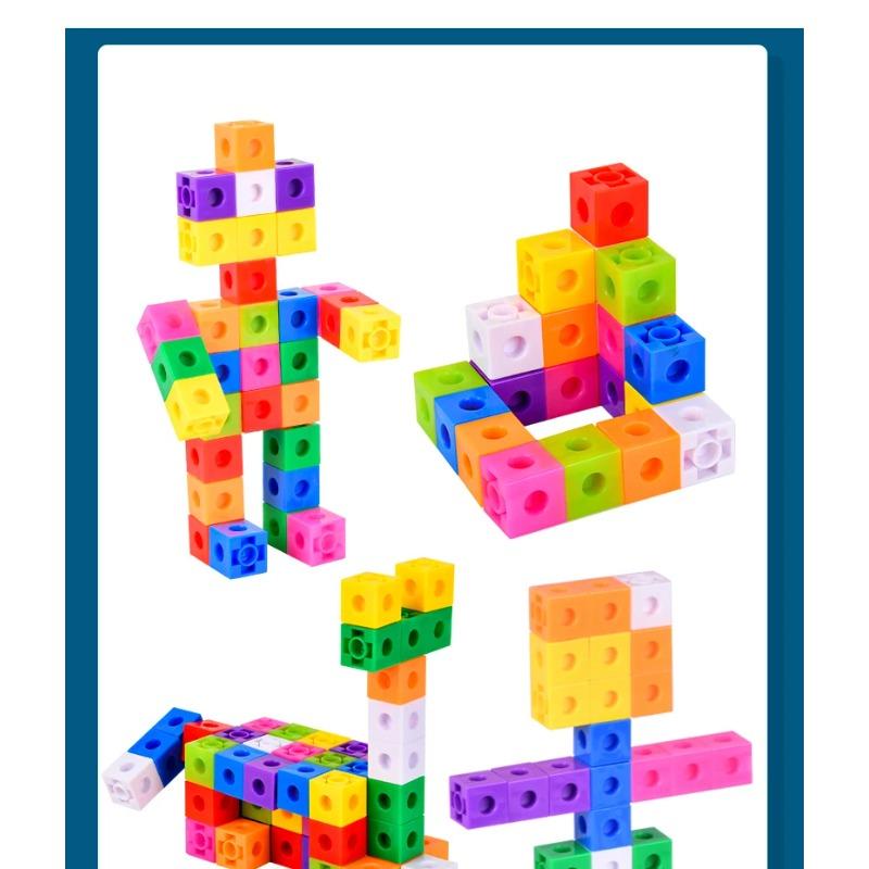 Magic Cube Puzzle Building Blocks Kindergarten Educational Color Recognition DIY Building Blocks Toys Gifts with Changing Colors