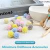 10Pcs 1:12 Mini Bath Sponge Ball Bathroom Furniture Decoration Bath Ball Dollhouse Dolls House DIY Scene Decor