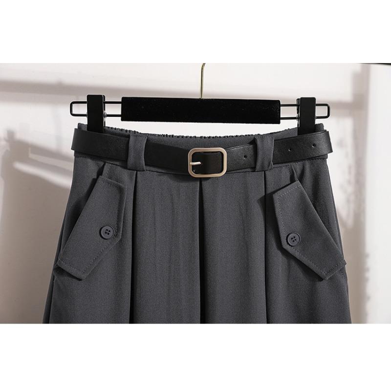 Dimanaf 2025 New Spring Summer Plus Size Women Long Skirts High Waist Vintage Elastic Elegant Pleated Skirts Loose