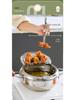 Japanese Stainless Steel Multi-Functional Tempura Frying Pot with Controllable Temperature & Double Handles